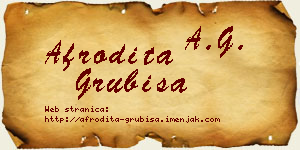 Afrodita Grubiša vizit kartica